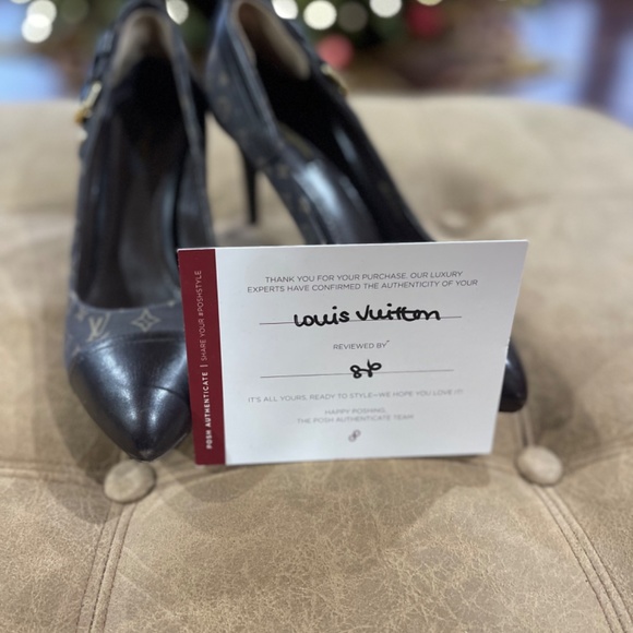 Louis Vuitton Ebene Monogram Mini Lin Barbara Heel - Picture 8 of 8